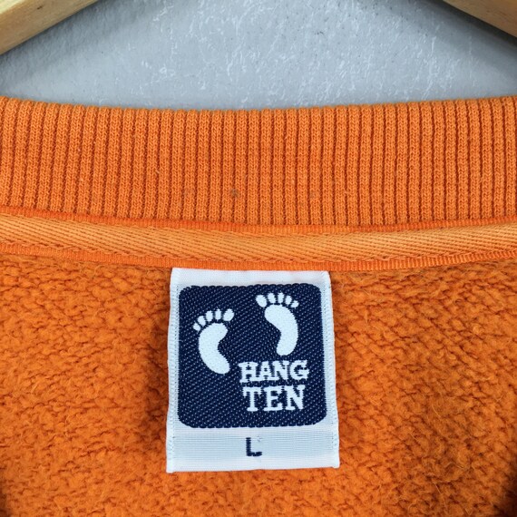 Vintage 90s Hang Ten Orange Sweatshirt Large Hang… - image 5
