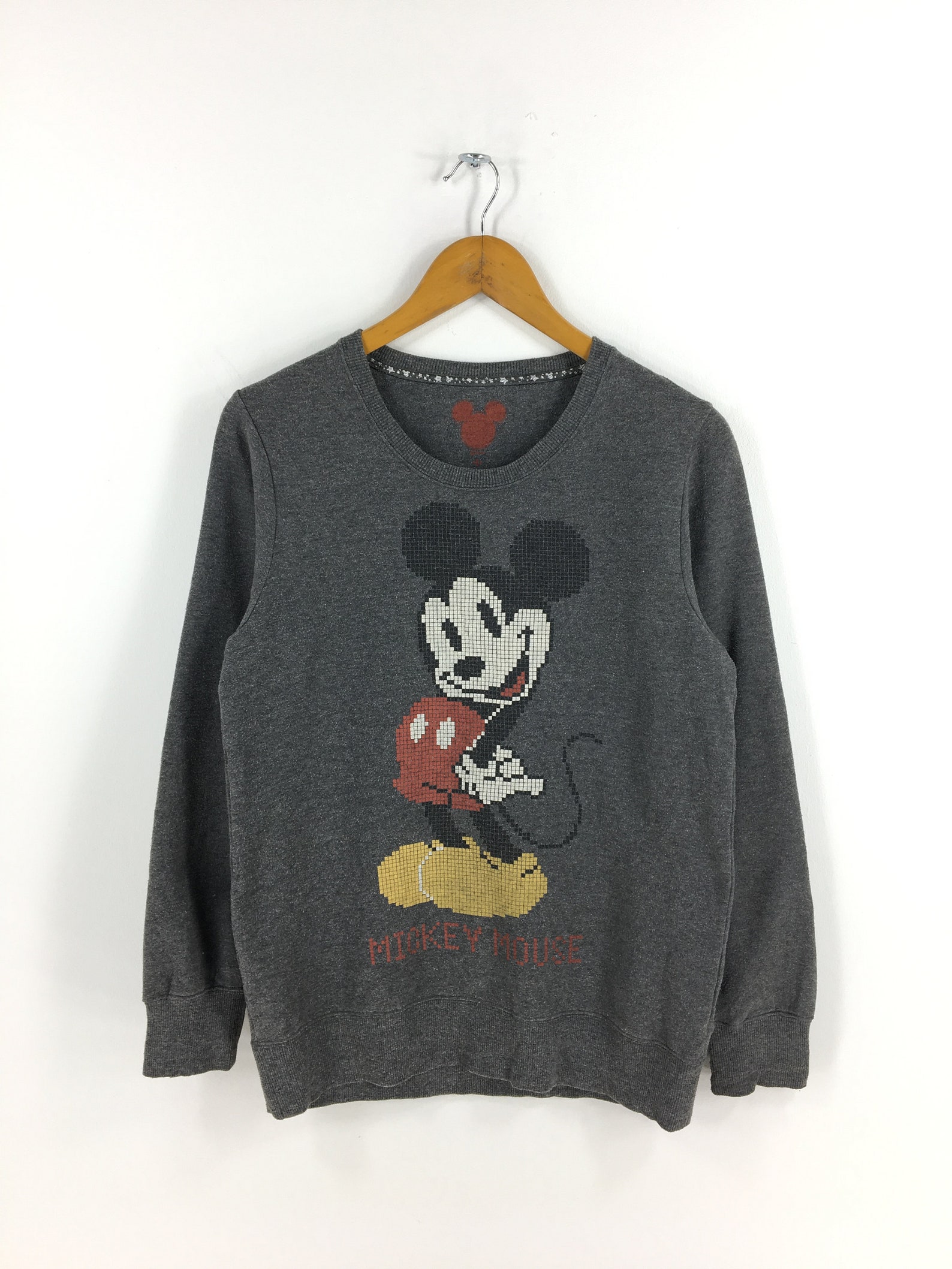 Mickey Mouse Sweatshirts Medium Gray Vintage Mickey Mouse | Etsy