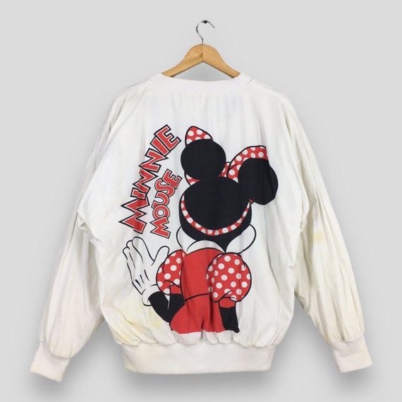 Vintage 90s Minnie Mouse White Sweatshirt XLarge … - image 7