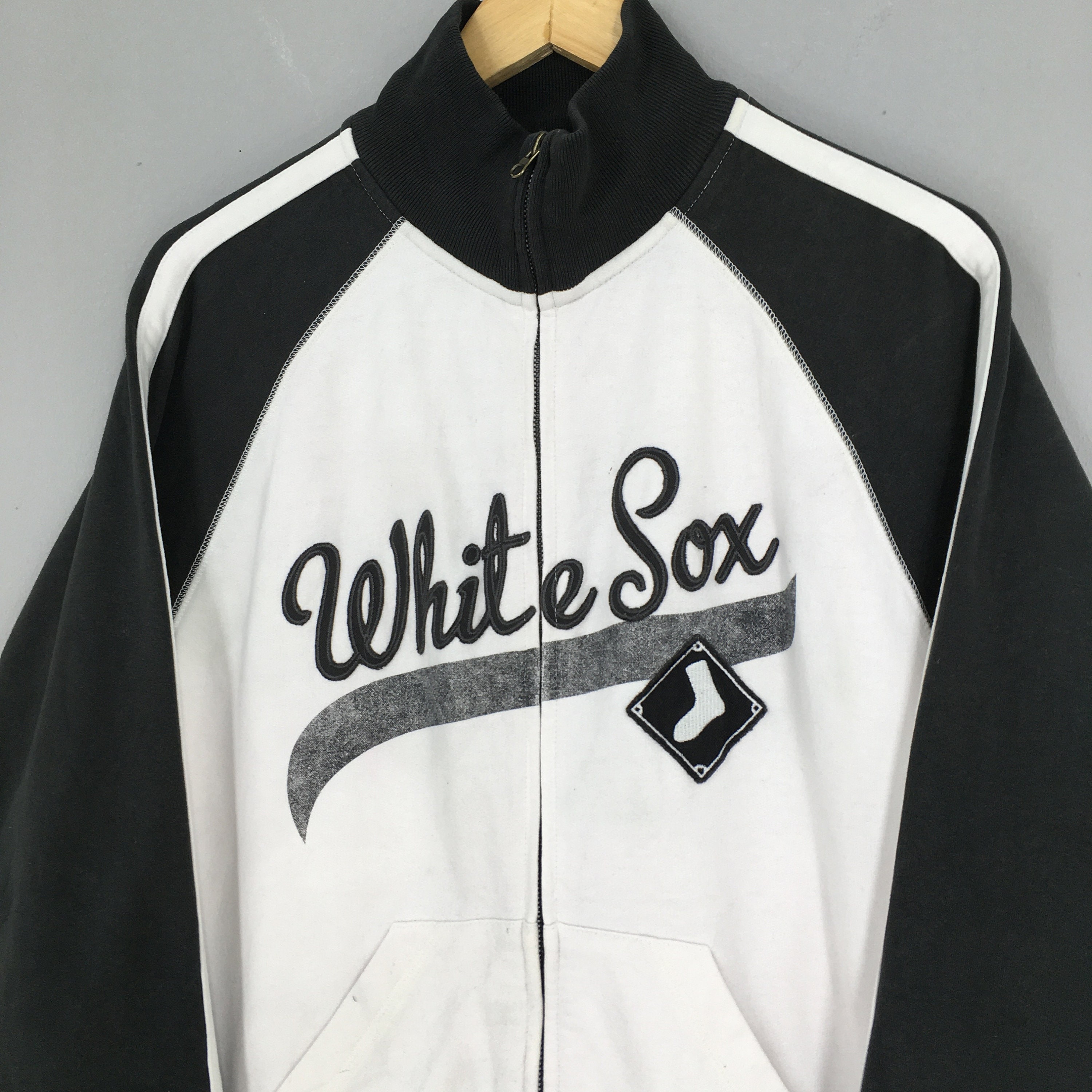 Vintage Chicago White Sox Mlb Zipper Sweatshirt Large White -  Israel