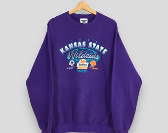 Vintage Kansas State K-State University Purple Sweatshirt Large Kansas State Wildcats VS Syracuse Jumper Fiesta Bowl NCAA Sweater Size L