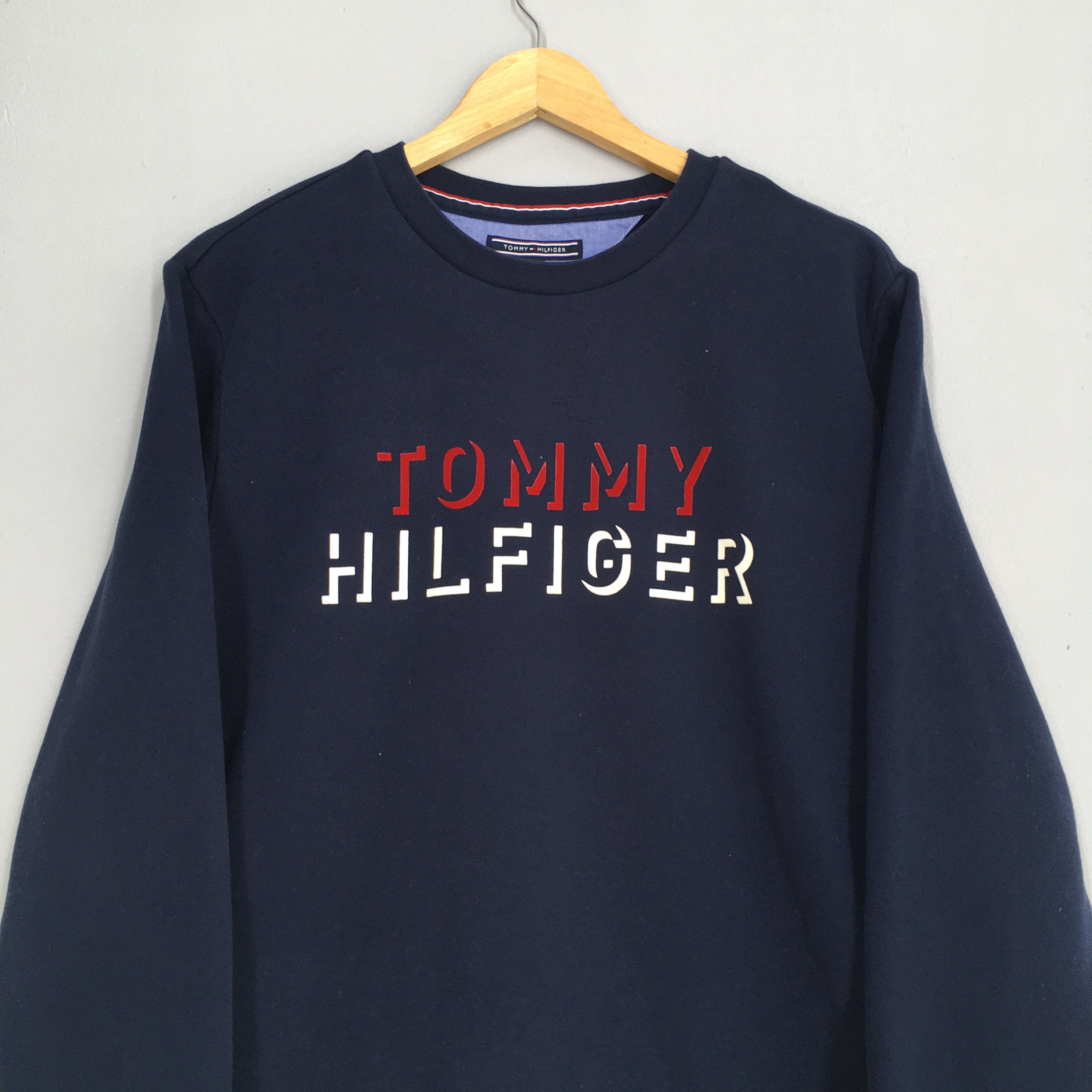 Vintage 90's Tommy Hilfiger Sweatshirt Large Blue Tommy Hilfiger Spell Out  Casual Tommy Crewneck Jumper Tommy Hilfiger Sweater Size L - Etsy