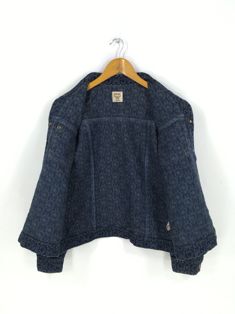 Vintage MCM Denim Jeans Jacket Medium Blue Mcm Otc Denim | Etsy