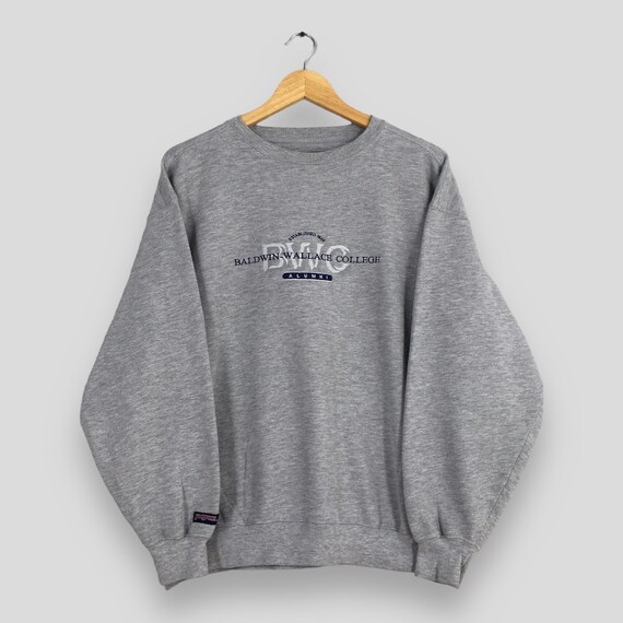 Vintage Baldwin wallace College Gray Sweater Medium Baldwin