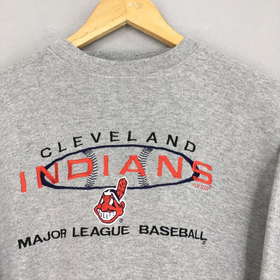 Vintage Cleveland Baseball Gray Sweatshirt Large … - image 2