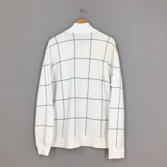 Vintage 90s Nautica White Checkered Half Zipper Sweatshirt Etsy