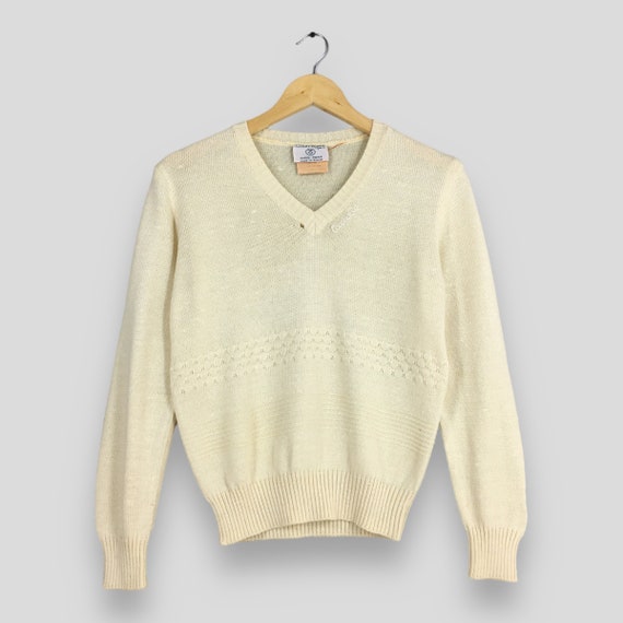 Vintage 70s Courreges Paris Wool Sweater XSmall C… - image 1