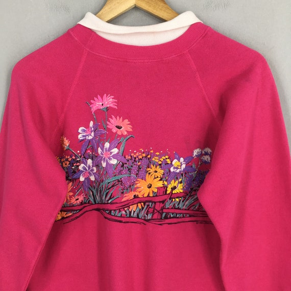 Vintage 90s California Floral Aesthetic Sweatshir… - image 8