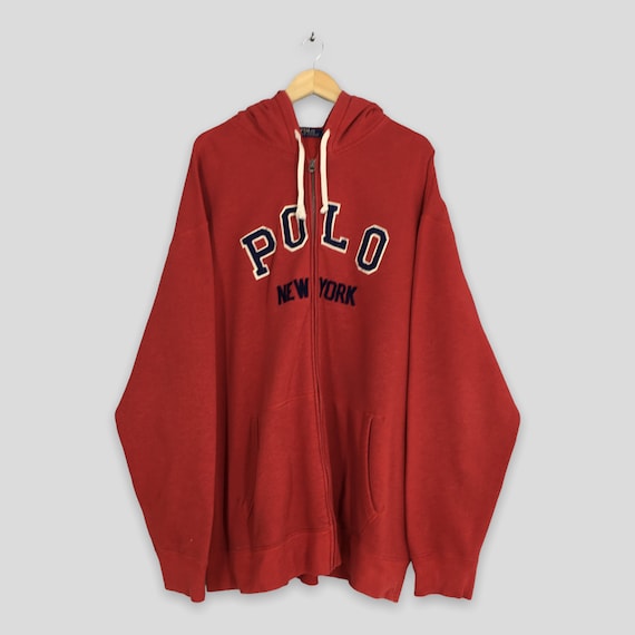 Polo Ralph Lauren Jeans Red Zip Hoodie - 5 Star Vintage
