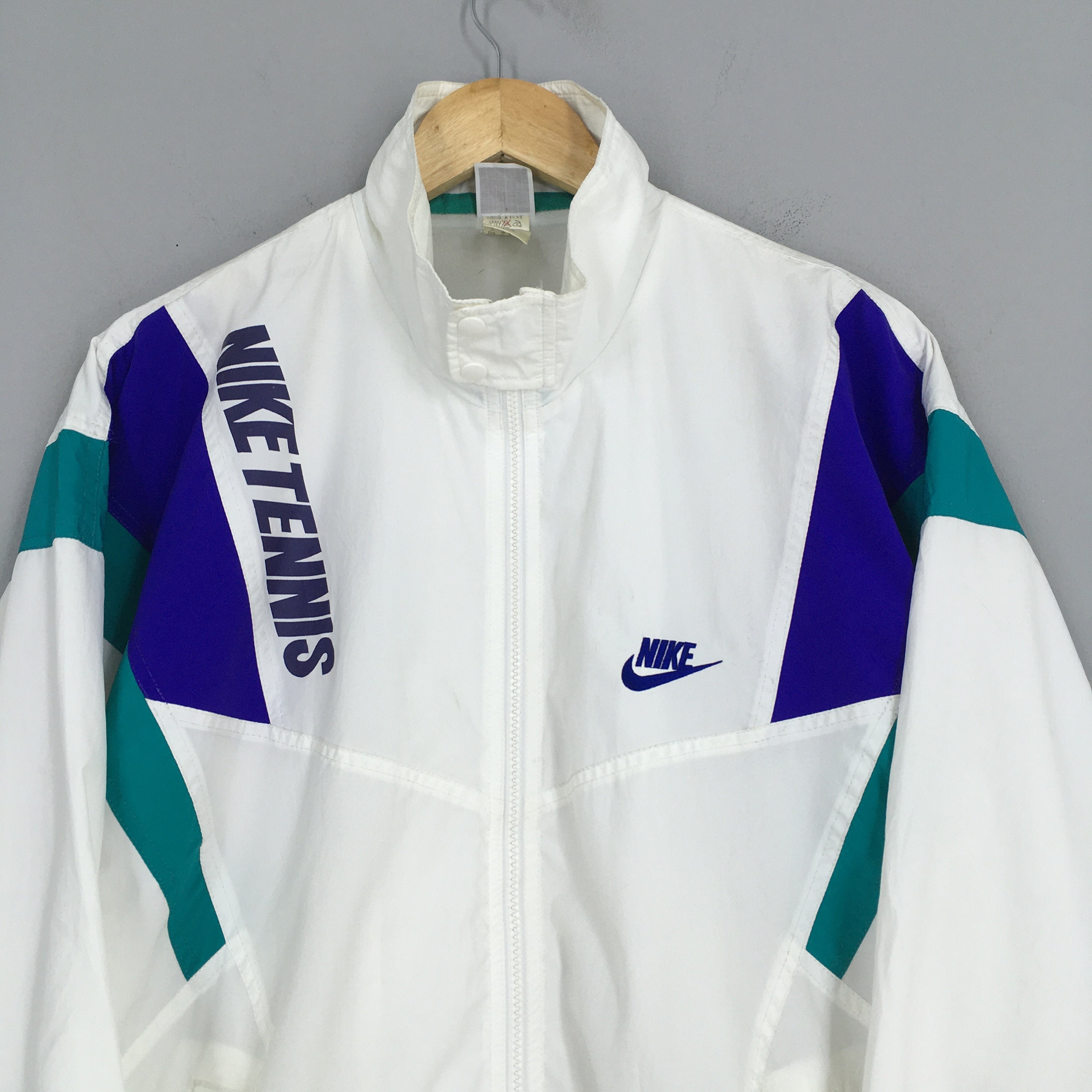 Vintage Nike Tennis Windbreaker Large 1990s Nike Swoosh | Etsy