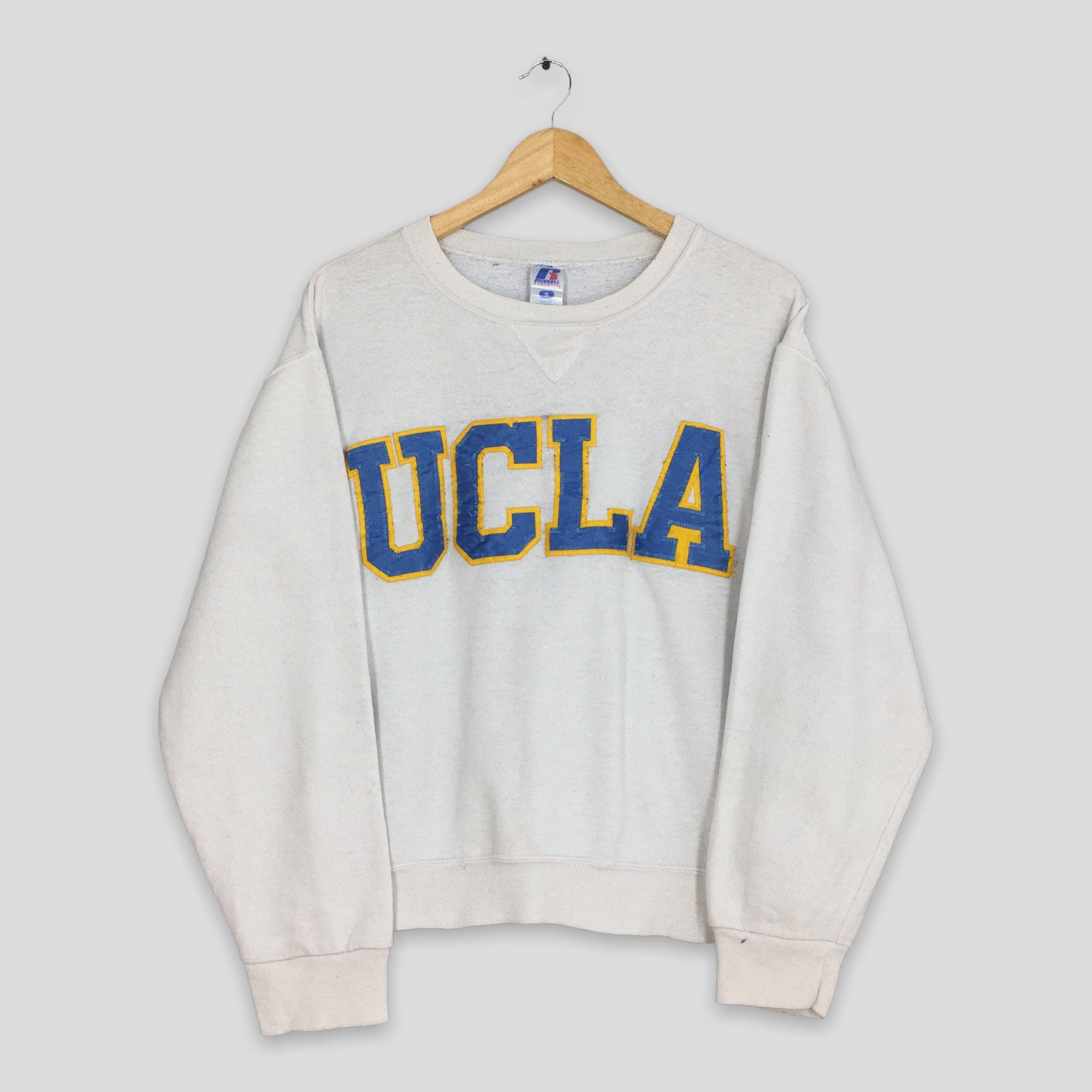 VintageClassicsShirt Vintage 80s UCLA Bruins Sweatshirt California UCLA Crewneck UCLA Bruins Sweater Pullover University UCLA Bruins Print Logo White Medium