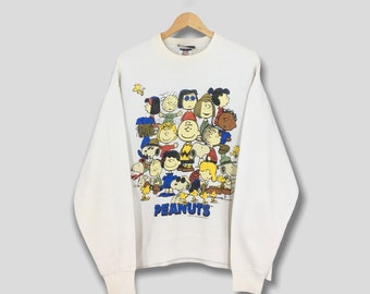 Vintage SNOOPY PEANUTS Crewneck Sweatshirt Cartoon Logo Medium Size Comic