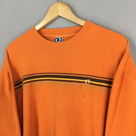 Vintage 90s Hang Ten Orange Sweatshirt Large Hang… - image 3