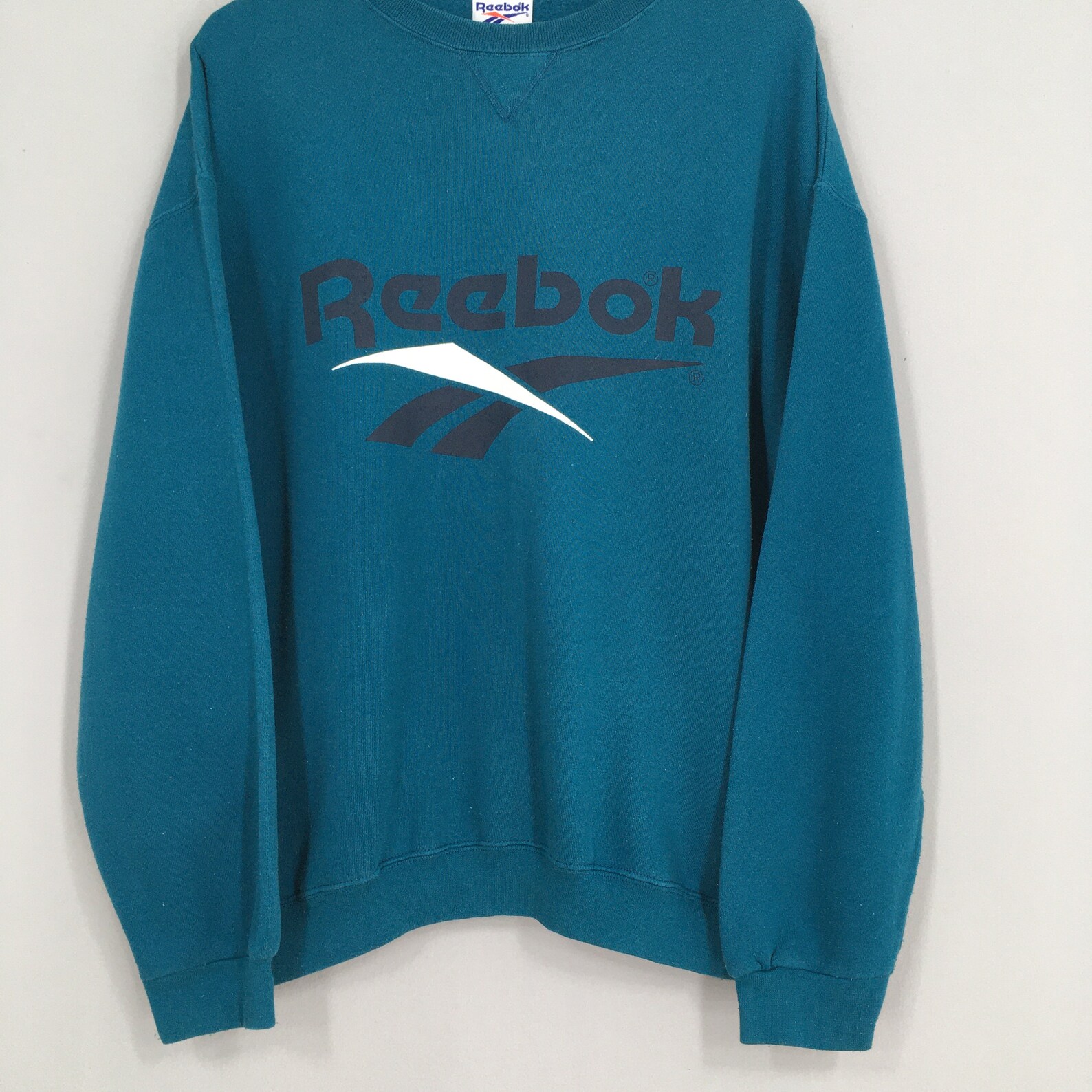 Reebok England Big Logo Crewneck Jumper Large Unisex Vintage Etsy