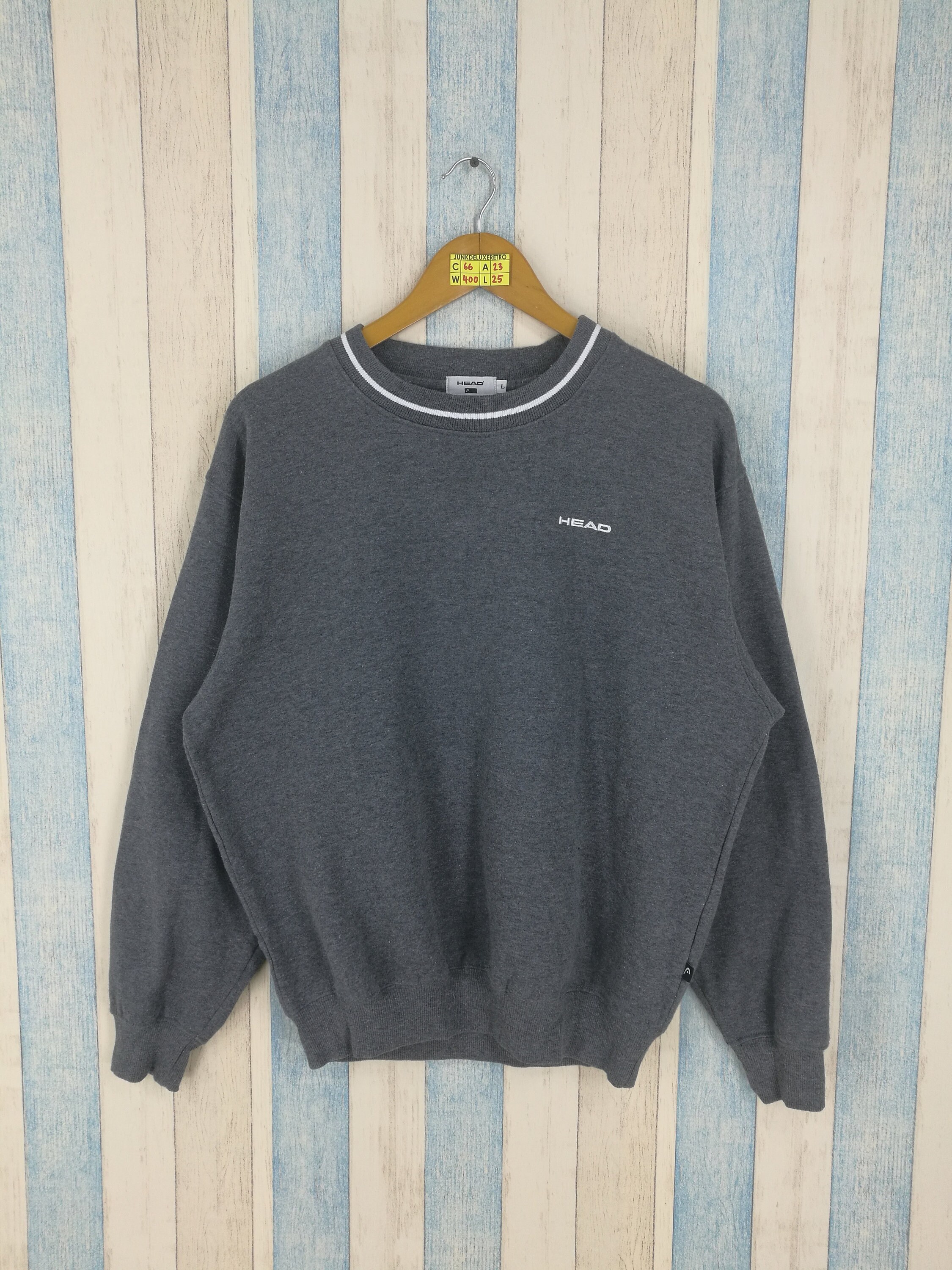 Head Sportswear Sweatshirt Large Gray Vintage 90's Sport Etsy