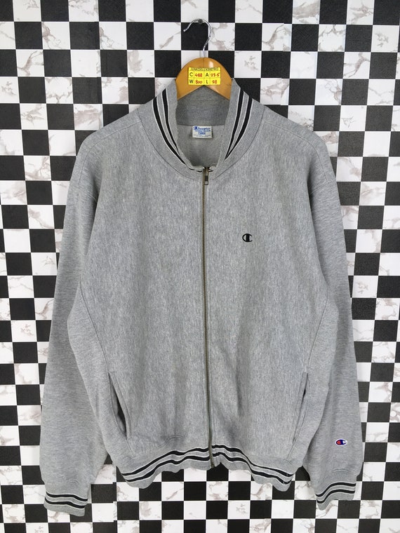 Vintage Champion Reverse Weave Zipper Sweater Larg