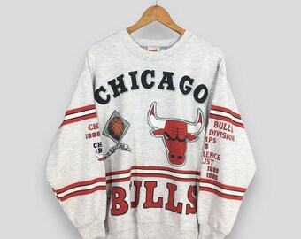 Vintage 90's NBA Chicago Bulls Gray Sweatshirt XLarge National Basketball Team Chicago Bulls Pullover Nba Chicago Bulls Jordan Crewneck XL