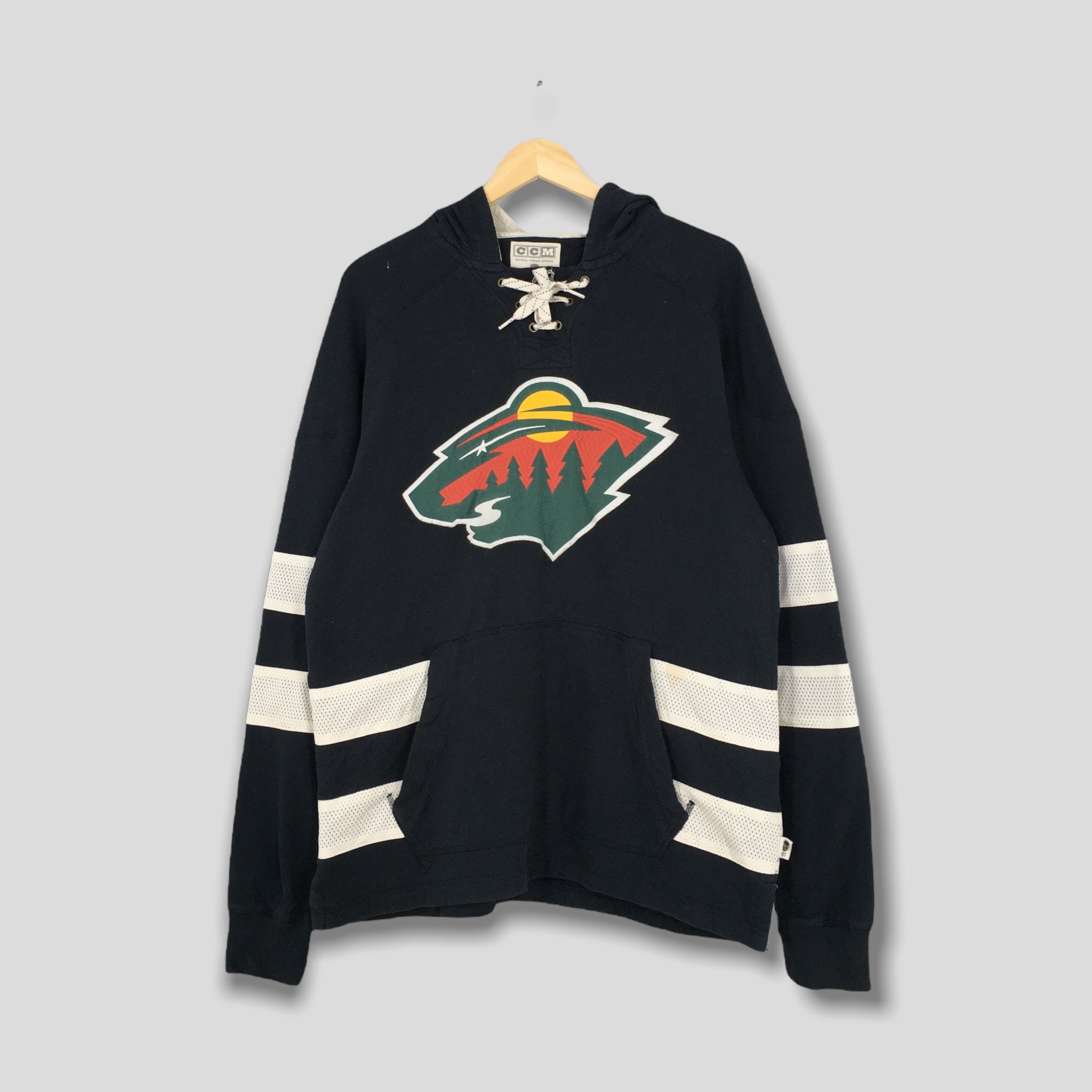 Anaheim Ducks NHL CCM Hoodie Hooded Pullover Fleece Sweatshirt