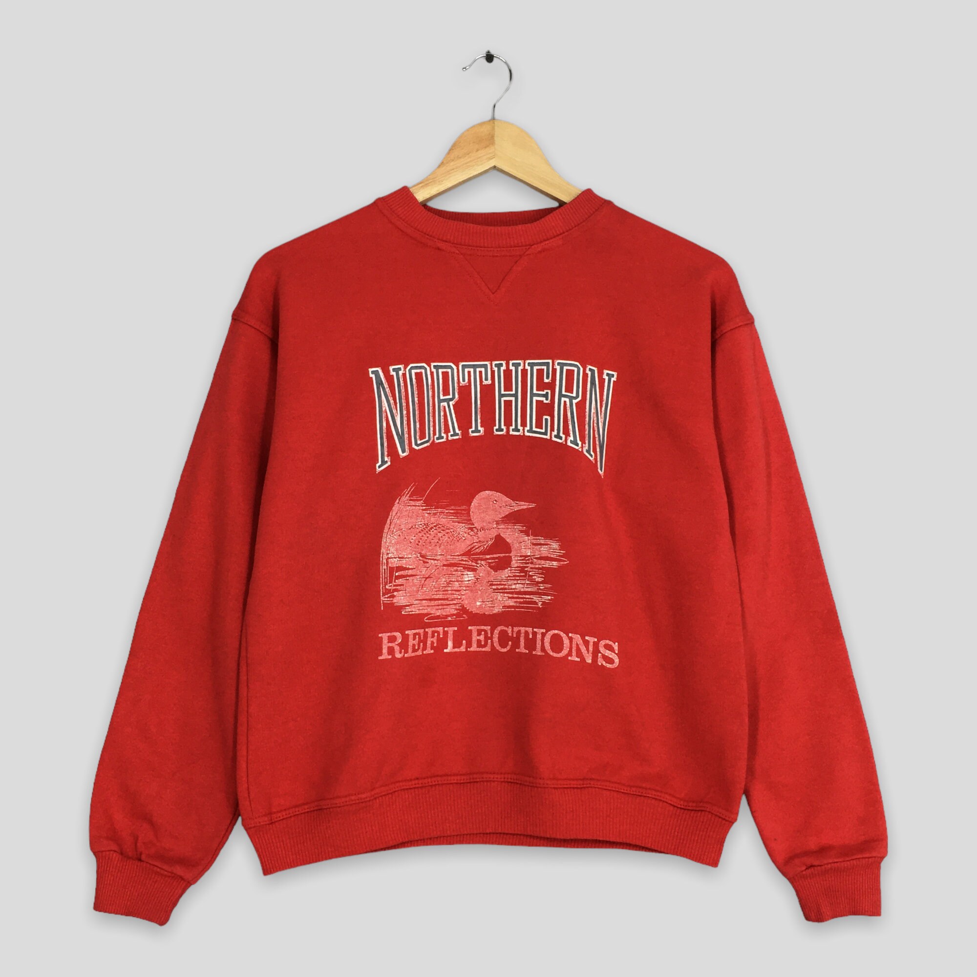 Vintage 90s Northern Reflections Duck Animal Sweatshirt Small Northern  Reflections Duck Graphics Crewneck Animal Habitat Red Jumper Size S 