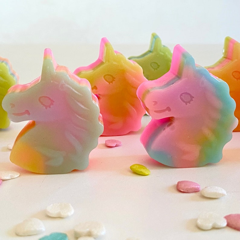 Unicorn silicone mold, soap mold for 8 soap bars, DIY soap making, mold for soap and plaster work image 3