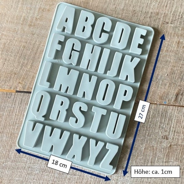 Silikonform "Alphabet", Gießform ABC, Schulanfang, Silikon Gießform