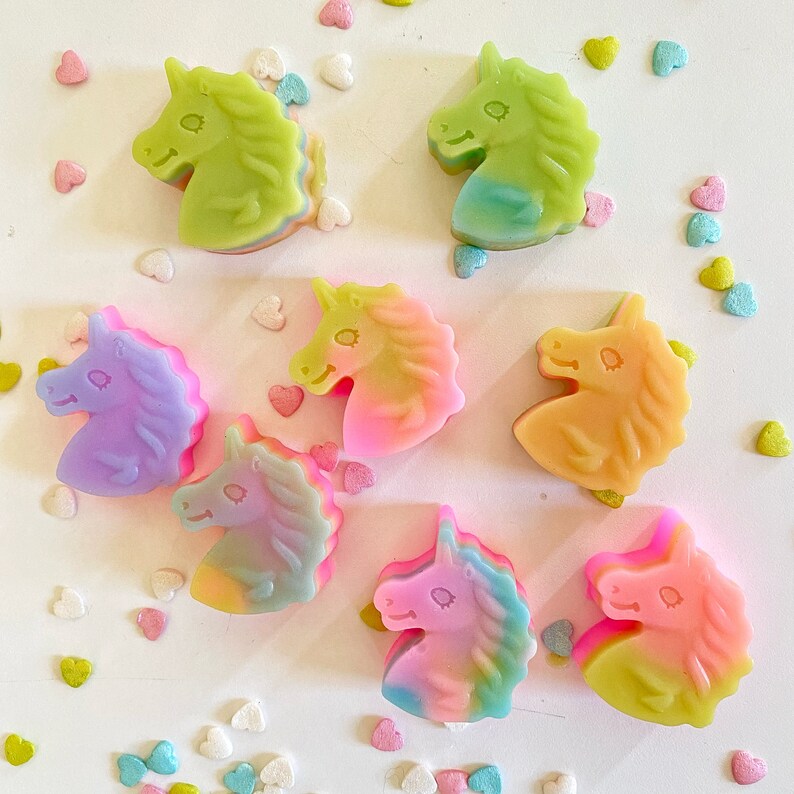 Unicorn silicone mold, soap mold for 8 soap bars, DIY soap making, mold for soap and plaster work image 4