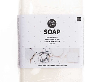 250g opaque/milky raw soap – your creative base for soap artworks