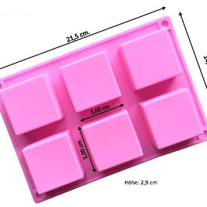 Molde cuadrado de silicona, compatible con los juegos de jabón Super Soap Set y Eraser Set.