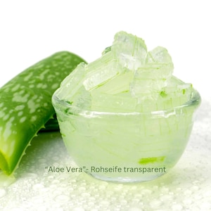 250 g de jabón crudo/jabón de fundición de aloe vera (sin SLS)