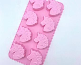 Silicone mold unicorn, soap mold for 8 soap pieces, DIY soap making, mold for soaps and plaster work