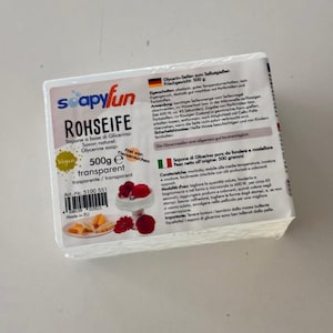 500 gr Transparente Glycerinseife/Rohseife, Seife selber machen