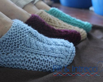 Babbucce unisex / calze da notte / calzettoni lana / calzettoni a maglia / calze natalizie