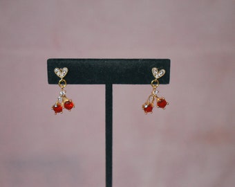 Dainty Cherry Earrings