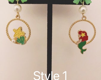 Lovely Ariel and Starfish Earrings