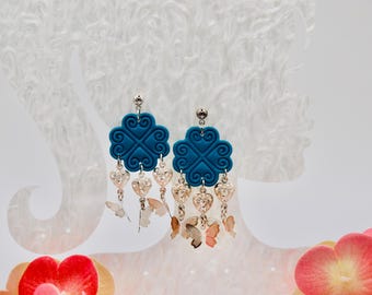 Hmong Motif Polymer Clay Inspired Earrings