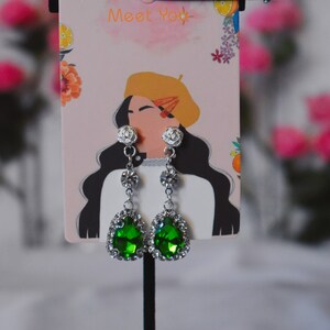 Under The Oak Tree Maxi Inspired Earrings Collection 2 Silver Rose