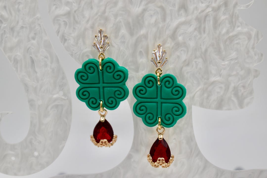 Ariel | Mermaid Princess Hmong Motif Polymer Clay Earrings - Etsy