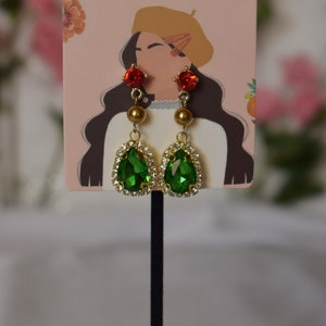 Under The Oak Tree Maxi Inspired Earrings Collection 2 Red stud