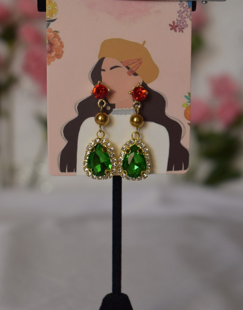 Under The Oak Tree Maxi Inspired Earrings Collection 2 Red stud