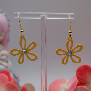 Spring Floral Earrings Yellow