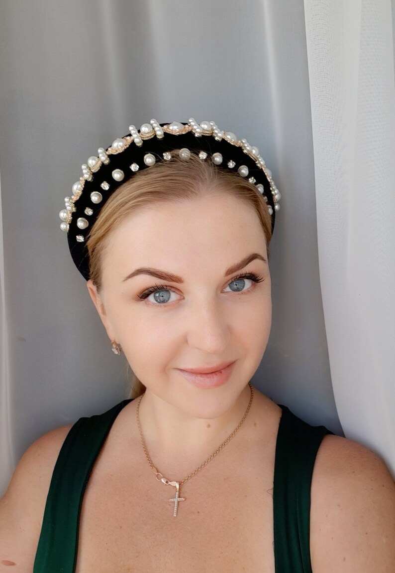 Velvet headband in large size Braid Spanish Style Deeply Etsy