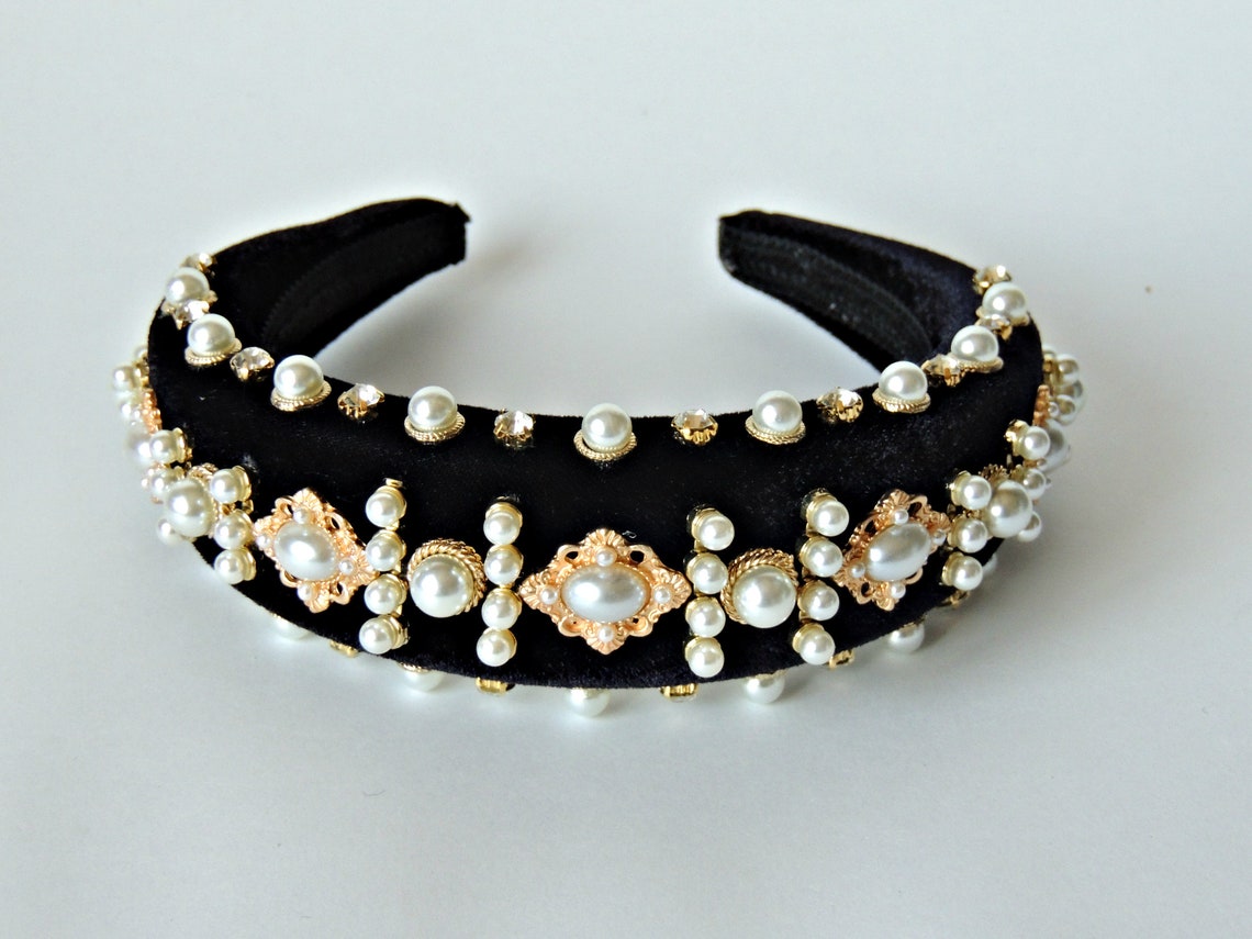Velvet headband in large size Braid Spanish Style Deeply Etsy