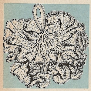 Vintage Crocheted Ruffled Dish Cloth or Bath Cloth Pattern 1950&#39;s ***PDF instant digital download***NOT a finished item