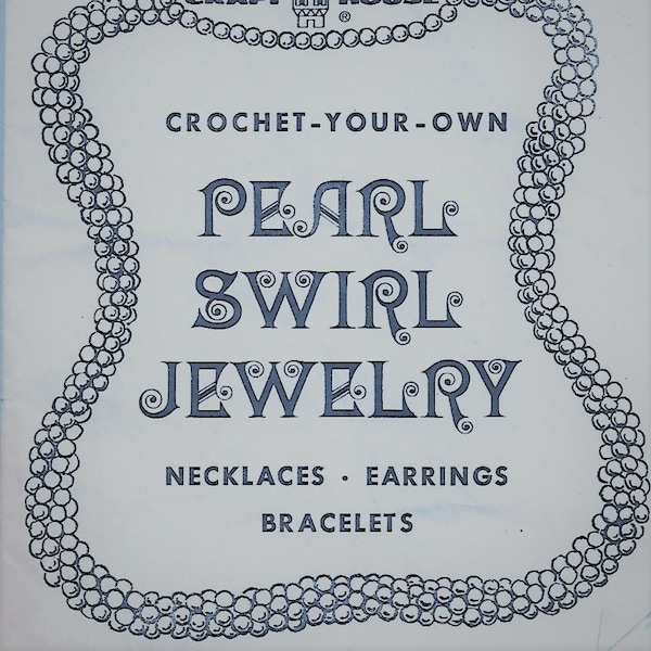 Vintage Crochet Pearl Jewelry, Necklaces, Earrings, Bracelets 1960's Patterns*PDF download*instructions only