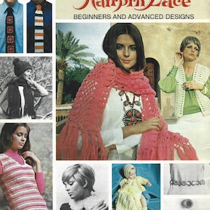 Vintage Hairpin Lace Patterns 1960 (***PDF instant digital download***) instructions to make [crochet & knitting, too!]