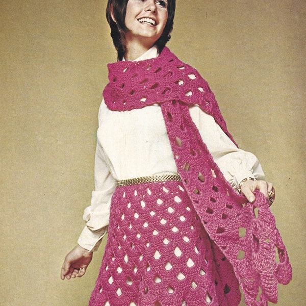 Vintage Coat, Dresses Crochet Patterns Boho, Hippie 1960s, 1970s (***PDF instant digital download***) instructions to make