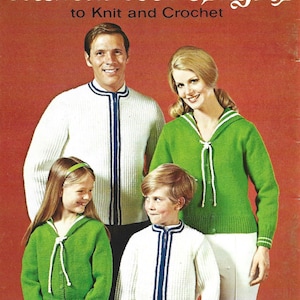 Vintage &quot;Favorite Designs&quot; Knit and Crochet Patterns 1970 Book 198 (***PDF instant digital download***) instructions to make