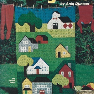 Vintage Picture Afghans Crochet Patterns 1977 Book 1 (***PDF instant digital download***) instructions to make