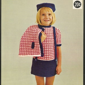 Vintage Knit Dress, Cape,Beret,Hat Patterns 1950&#39;s***PDF instant digital download***NOT a finished item, instructions only