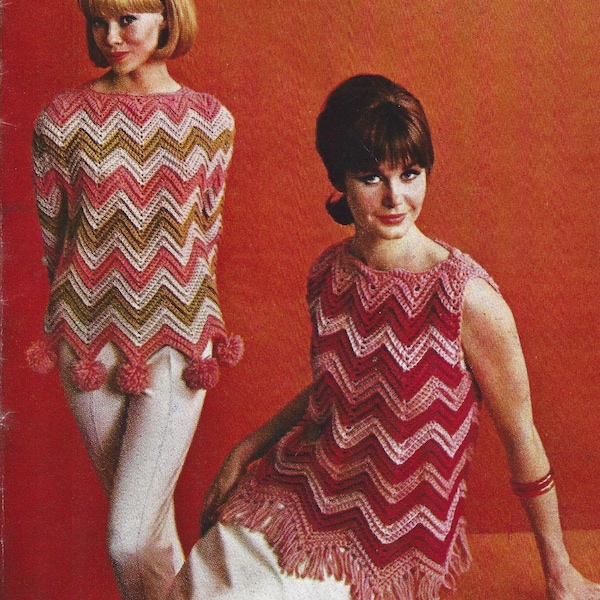 Vintage Ripple Knitted and Crocheted Patterns 1970s (***PDF instant digital download***) instructions to make